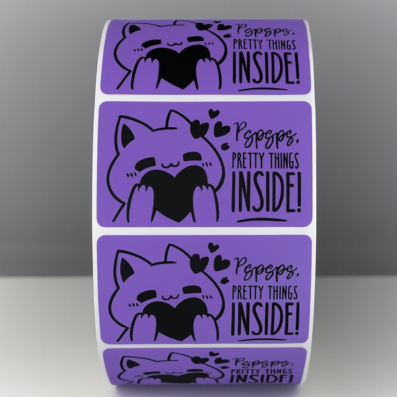 Pspsps Pretty Things Inside Stickers – Cute Cat Labels for Packaging and Orders - Picture 8 of 11